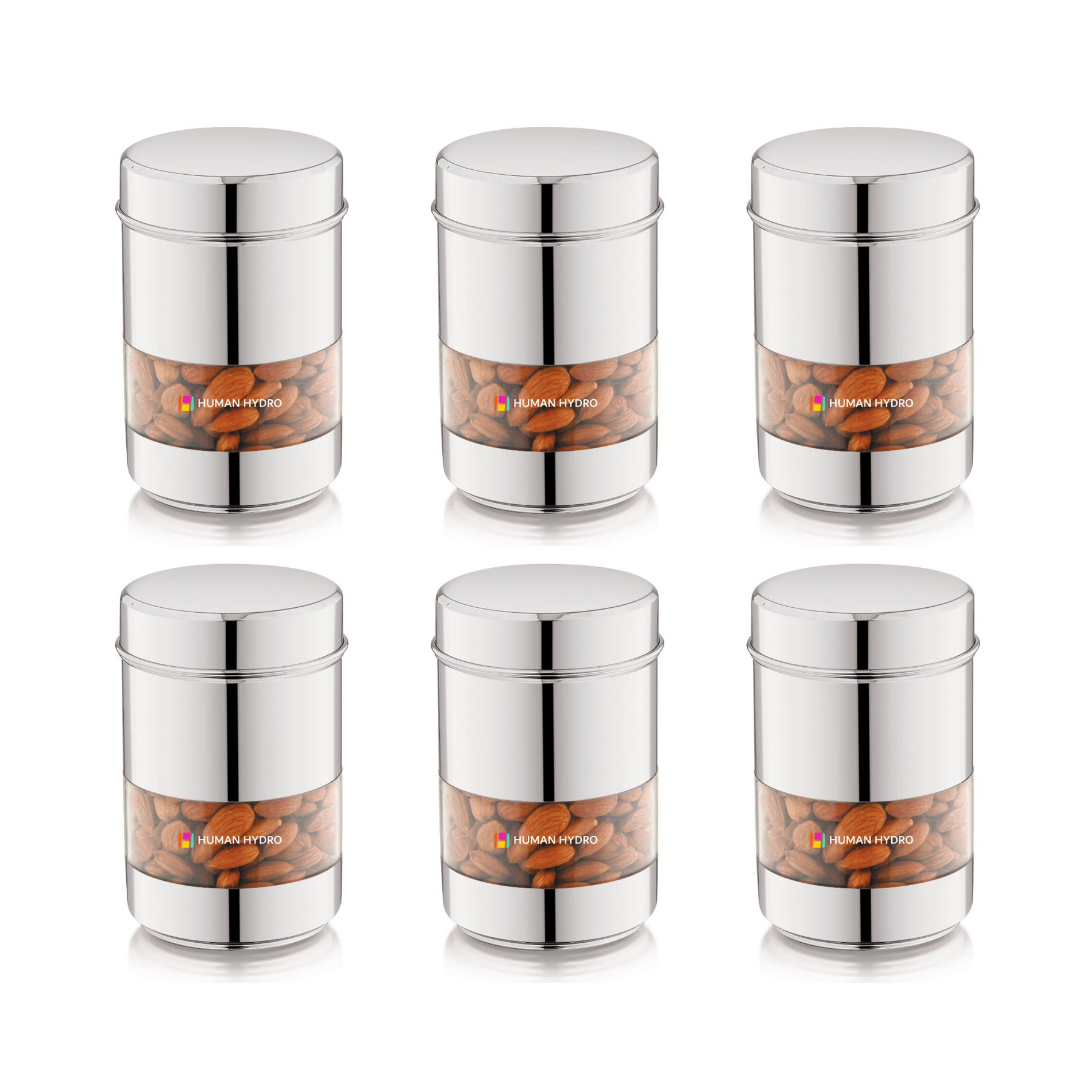 750 ml SS container set of 6 front