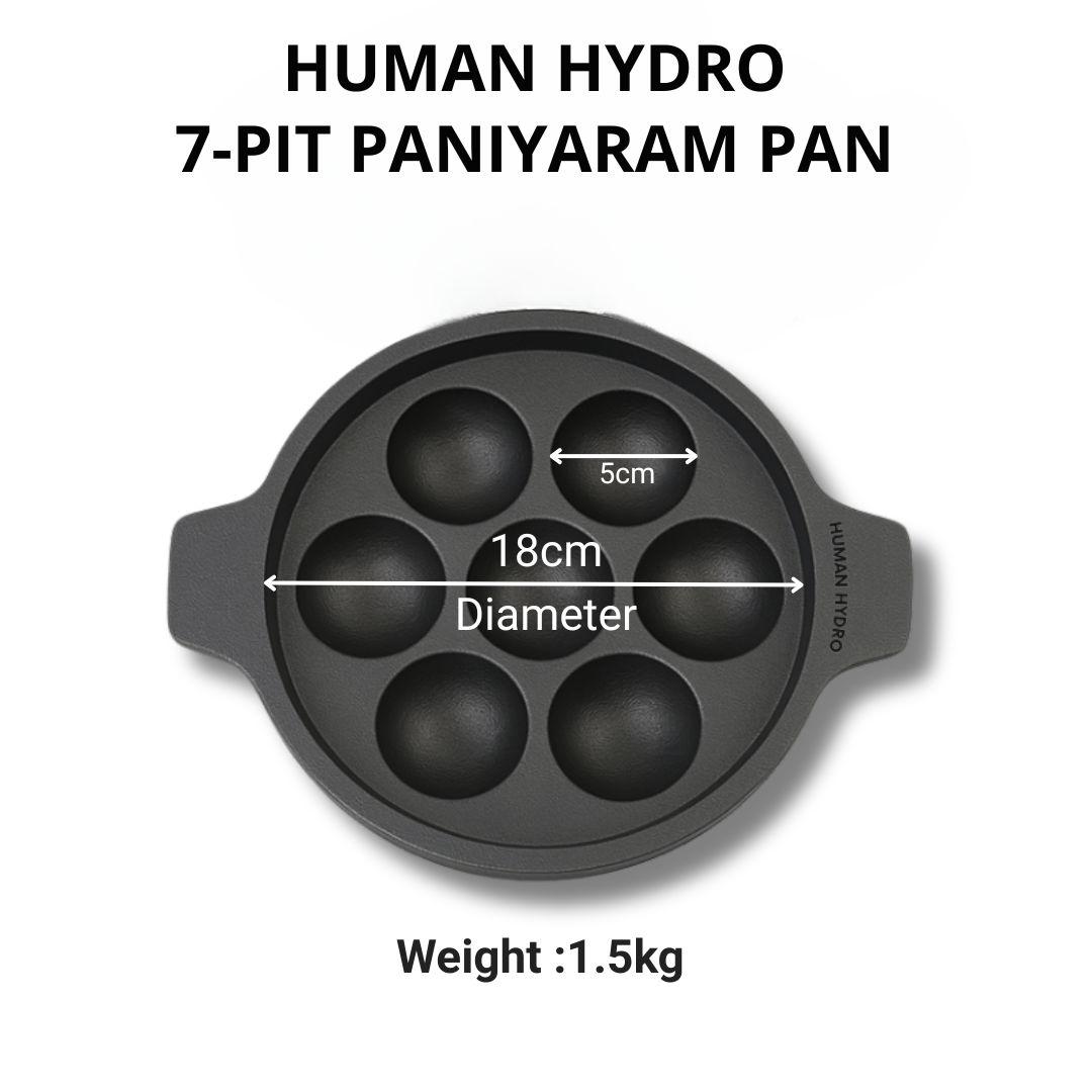 7 pit paniyaram pan size