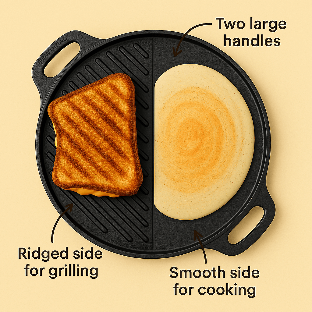 2IN1 Grill Tawa with Spatula half