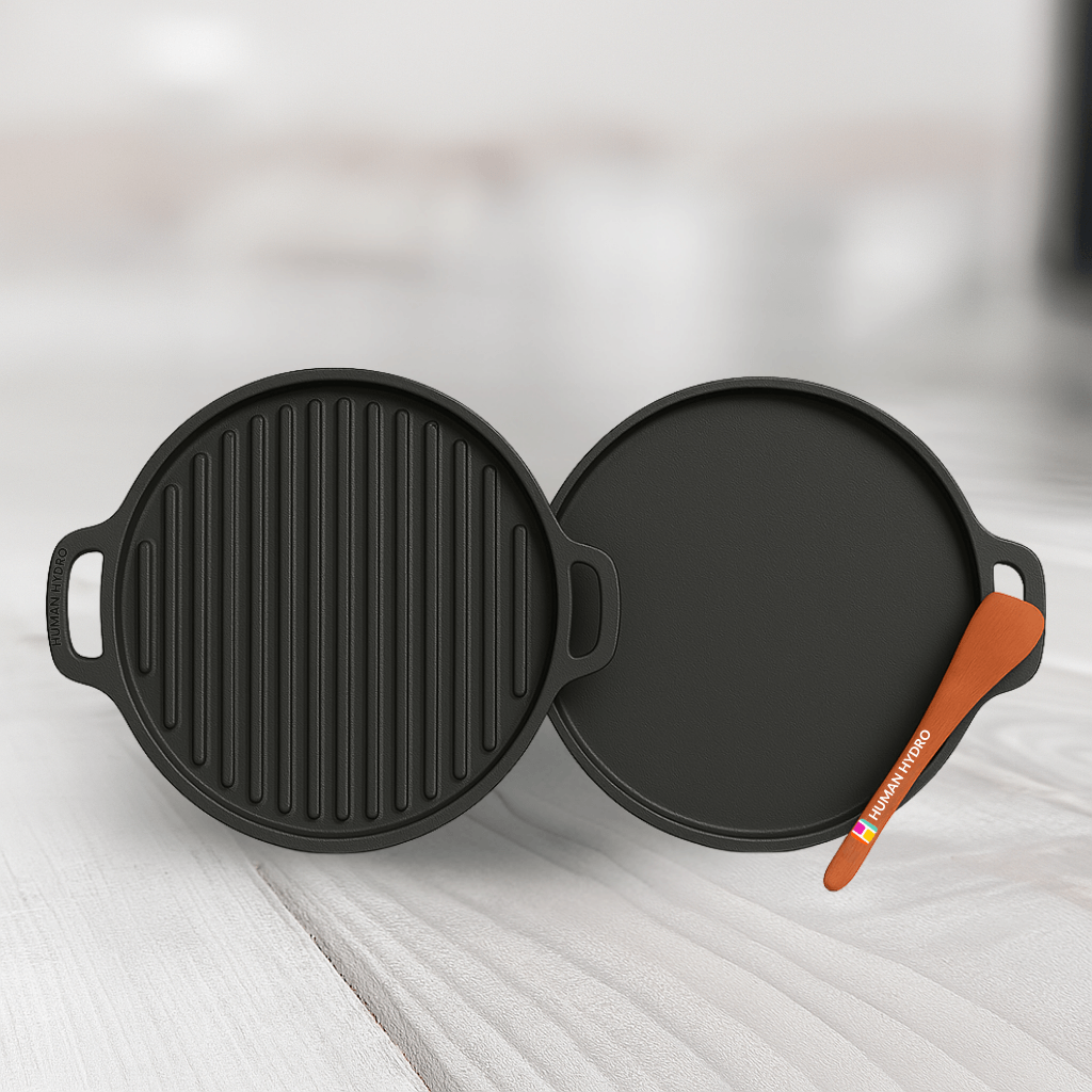 2IN1 Grill Tawa with Spatula front