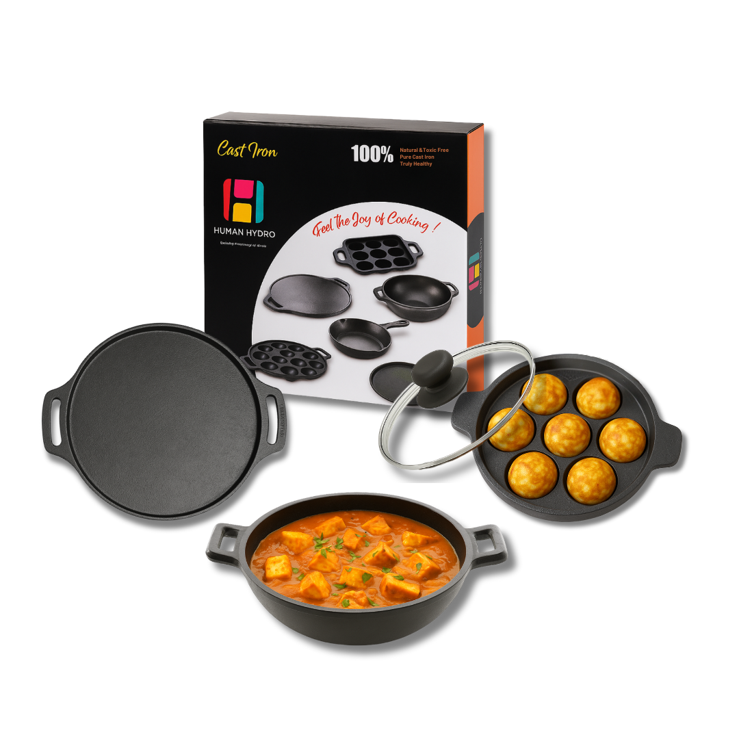 7 pit lid kadai tawa with box
