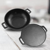 Cast Iron Cookware Combo, Tawa (29CM) & Kadai (24CM), Naturally Nonstick, Induction & Gas Compatible, Perfect for Dosa, Roti, Curries & Frying