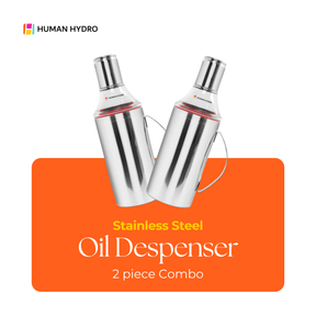 Stainless Steel Oil Dispenser Bottles – 1000ml (Set of 2), Leak-Proof, Drip-Free Spout, Rust-Resistant for Kitchen & Cooking Oils