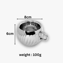 Stainless Steel Lotus Tea Cups Set of 12 | 120ml Each | Rust-Free, Unbreakable & Dishwasher Safe