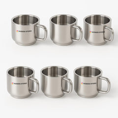 Set of 6 Premium Large Stainless Steel Tea Cups (130 ml Each) | Spill-Proof Rim Design | Durable, Rust-Free & Dishwasher Safe