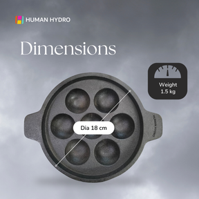 7 pit paniyaram pan size