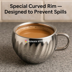 Stainless Steel Lotus Tea Cups Set of 12 | 120ml Each | Rust-Free, Unbreakable & Dishwasher Safe