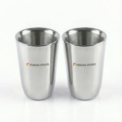 Premium Double Wall Slim Stainless Steel Mugs – Set of 2 | 130 ml Each | Cool-Touch Insulated Tea & Coffee Cups