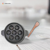 7 pit paniyaram pan with spatula