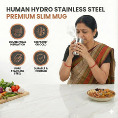 Premium Double Wall Slim Stainless Steel Mugs – Set of 2 | 130 ml Each | Cool-Touch Insulated Tea & Coffee Cups