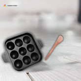 9 pit paniyaram pan with spatula