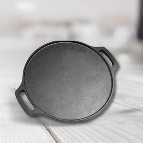 cast iron tawa front double handle