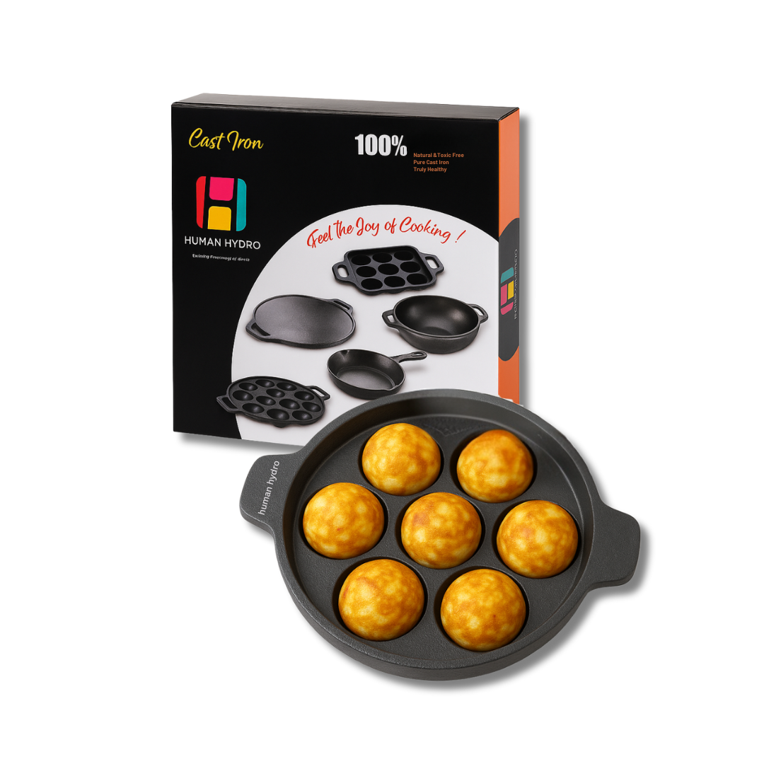 7 pit paniyaram pan with box