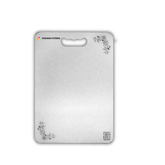 Human Hydro stainless steel chopping board, 36 x 25CM, rust-resistant and anti-bacterial surface for kitchen prep.