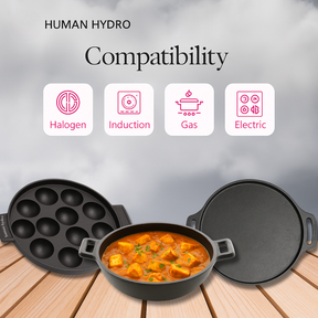 12 pit paniyaram pan kadai tawa compatibilty