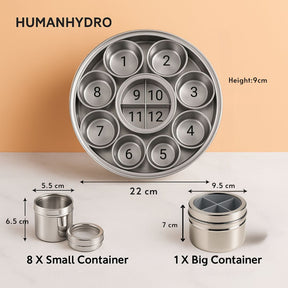 12in1 masala dabba size