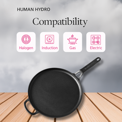 28CM Cast Iron Tawa with Single Handle | Flat, Feather-Light & Perfect for Daily Cooking