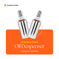 Stainless Steel Oil Dispenser Bottles – 1000ml (Set of 2), Leak-Proof, Drip-Free Spout, Rust-Resistant for Kitchen & Cooking Oils